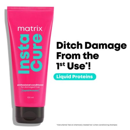Matrix InstaCure Liquid Protein Conditioner for Damaged Hair, Reduced Split Ends & Breakage- 100ml