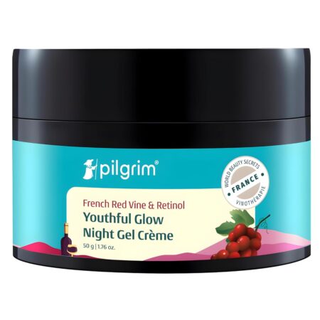 Pilgrim French Red Vine Anti Aging Night Cream for women with Retinol, Mulberry & Vitamin C For Glowing Skin & Skin Repair| Retinol Night cream for oily, dry & sensitive skin|Anti aging cream|50g