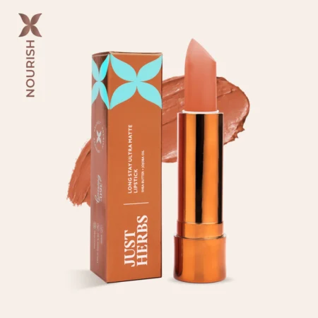 Just Herbs Long Stay Ultra Matte Lipstick with Shea Butter and Jojoba Oil-  JHUM 15 Nude Allure