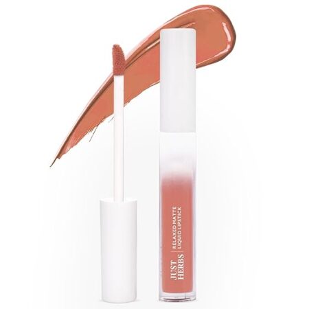 Just Herbs Relaxed Matte Liquid Lipstick Lip colour for Women, Nourishing & Long Lasting Lipsticks 4 ml-Nude Harmony