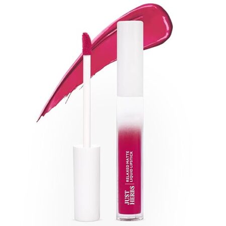 Just Herbs Relaxed Matte Liquid Lipstick Lip colour for Women, Nourishing & Long Lasting Lipsticks 4 ml-Pink Popsicle