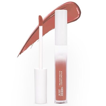 Just Herbs Relaxed Matte Liquid Lipstick Lip colour for Women, Nourishing & Long Lasting Lipsticks 4 ml-  Fudge Fantasy