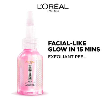 Loreal Paris Glycolic-Bright Anti Dark Spot Exfoliant Peel 15% Aha + Bha + Pha + Niacinamide - 25ml