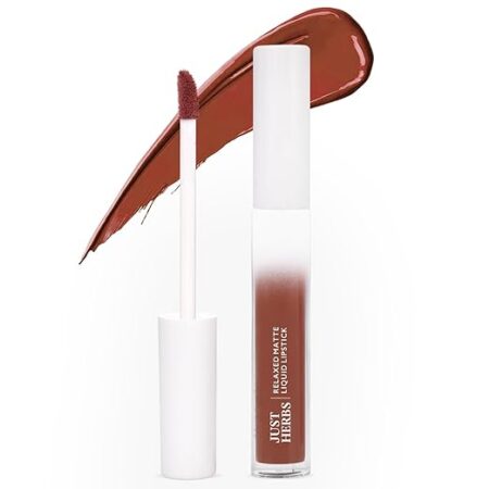 Just Herbs Relaxed Matte Liquid Lipstick Lip colour for Women, Nourishing & Long Lasting Lipsticks 4 ml-Toffee Temptation