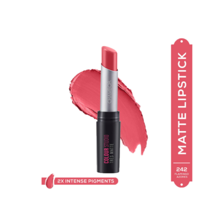 Chambor Tres Matte Lipstick Lasting Bold Pigment with SPF 30 - N 242 Flamingo Azores