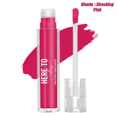 Swiss Beauty Select Here To Stay Liquid Matte Lipstick with Kiss-Proof Formula | Infused with Vitamin E | Non-Transfer, Smudgeproof | 12-18 Hrs Stay | Shade - Shocking Pink, 3ml |