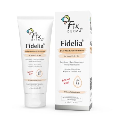 Fixderma Fidelia Daily Moisture Body Lotion | Moisturizer for Face & Body | Body Lotion for Winter | Body Lotion for Women & Men | Body Lotion for Dry Skin with Jojoba Oil & Oatmeal - 100ml