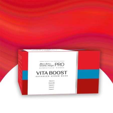 Aroma magic Vita Boost Serum Mask Facial Kit | 5-Step Multi Vitamin (A, B5, C, E, F) Facial with Sheet Mask | Brightens, Hydrates & Reduces Fine Lines | All Skin Types
