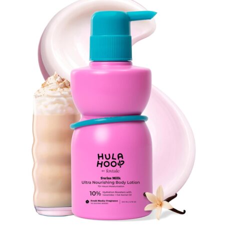 Hula Hoop Ultra Nourishing Body Lotion by Foxtale | Ceramides + Pentavitin™ + Shea Butter | Deeply Hydrates, Repairs Skin Barrier & Softens Skin | Fast-Absorbing, Non-Greasy | 200ml
