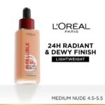 Loreal Paris Infallible 24H Tinted Serum Foundation - 4.5-5.5 Medium Nude (30 ml) 1