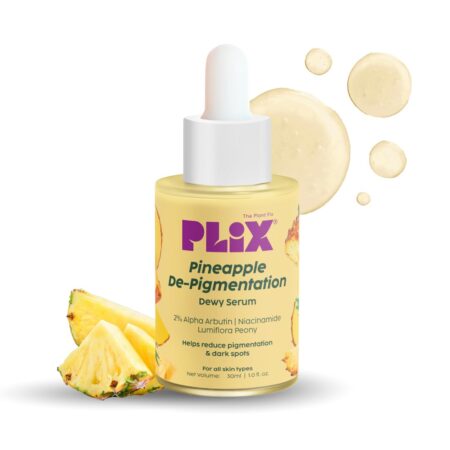 The Plant Fix Plix 2% Alpha Arbutin Pineapple De-Pigmentation Dewy Face Serum for Pigmentation & Dark Spots Removal for Unisex with 10% Niacinamide, 5% PHA for All Skin -30ml