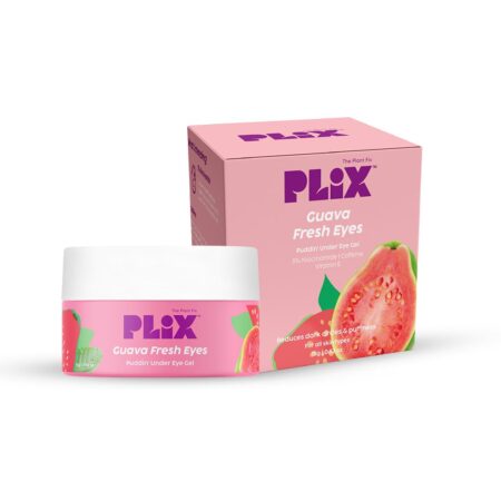 Plix Guava Fresh Under-Eye Gel, With 3% Niacinamide, Vitamin E & Caffeine -15g