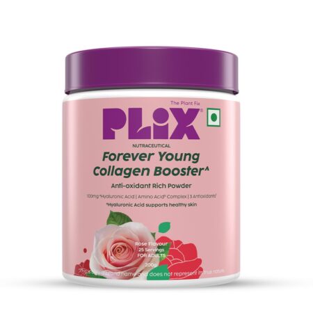 PLIX – THE PLANT FIX | Collagen Booster Powder to Support Healthy Skin  Vitamin C, Hyaluronic Acid & Superfood Blend, Rose (200 g)