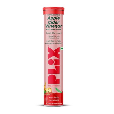 THE PLANT FIX Apple Cider Vinegar Effervescent Tablet with Mother ,With 750mg ACV, Vit B6 & B12